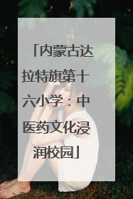 内蒙古达拉特旗第十六小学：中医药文化浸润校园