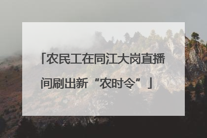 农民工在同江大岗直播间刷出新“农时令”