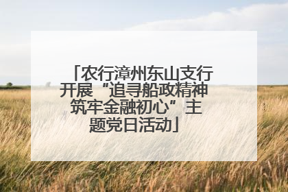 农行漳州东山支行开展“追寻船政精神 筑牢金融初心”主题党日活动