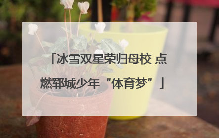 冰雪双星荣归母校 点燃郓城少年“体育梦”