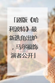 剧版《哈利波特》最新选角出炉，马尔福饰演者公开