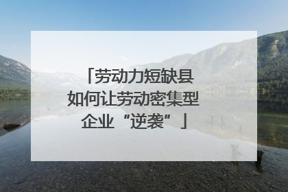 劳动力短缺县 如何让劳动密集型企业“逆袭”