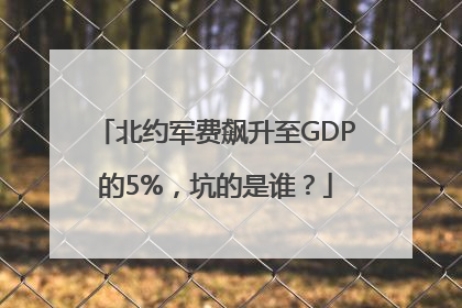 北约军费飙升至GDP的5%，坑的是谁？