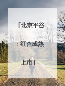 北京平谷：红杏成熟上市