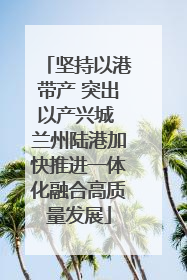 坚持以港带产 突出以产兴城 兰州陆港加快推进一体化融合高质量发展