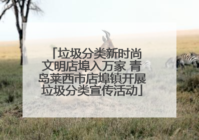垃圾分类新时尚 文明店埠入万家 青岛莱西市店埠镇开展垃圾分类宣传活动