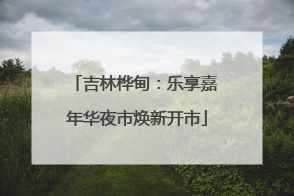 吉林桦甸：乐享嘉年华夜市焕新开市