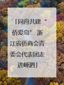 同舟共建“侨爱岛” 浙江省侨商会青委会代表团走进嵊泗