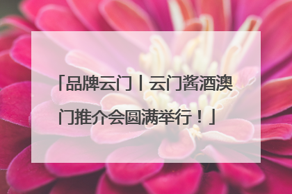 品牌云门丨云门酱酒澳门推介会圆满举行！