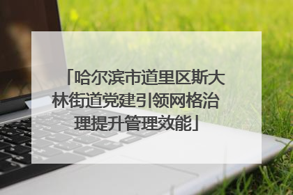 哈尔滨市道里区斯大林街道党建引领网格治理提升管理效能
