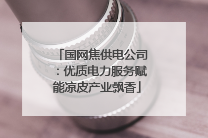 国网焦供电公司：优质电力服务赋能凉皮产业飘香