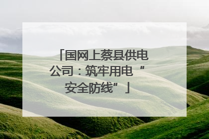 国网上蔡县供电公司：筑牢用电“安全防线”