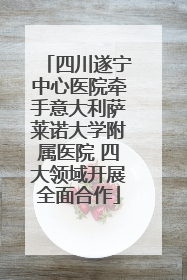 四川遂宁中心医院牵手意大利萨莱诺大学附属医院 四大领域开展全面合作