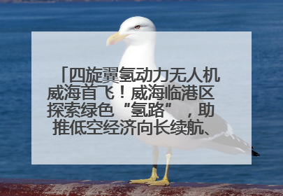 四旋翼氢动力无人机威海首飞！威海临港区探索绿色“氢路”，助推低空经济向长续航、大载重“进化”