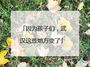 因为孩子们，武汉这些地方变了