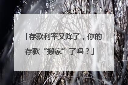 存款利率又降了，你的存款“搬家”了吗？
