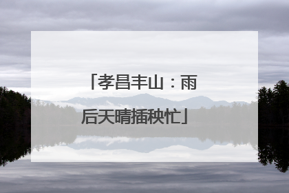 孝昌丰山：雨后天晴插秧忙