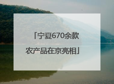 宁夏670余款农产品在京亮相