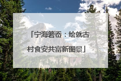 宁海箬岙：绘就古村食安共富新图景