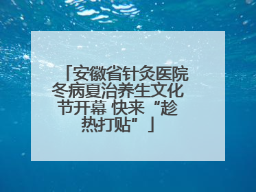 安徽省针灸医院冬病夏治养生文化节开幕 快来“趁热打贴”