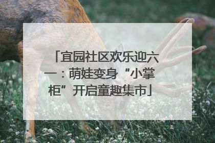 宜园社区欢乐迎六一：萌娃变身“小掌柜”开启童趣集市