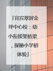 宜宾翠屏金坪中心校：幼小衔接架桥梁，探秘小学初体验
