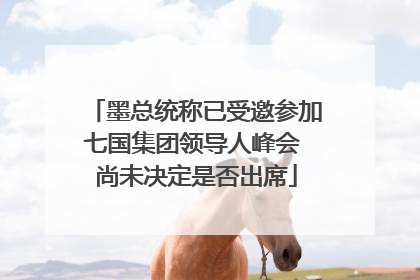墨总统称已受邀参加七国集团领导人峰会 尚未决定是否出席