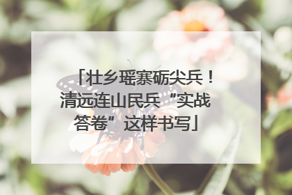 壮乡瑶寨砺尖兵！清远连山民兵“实战答卷”这样书写
