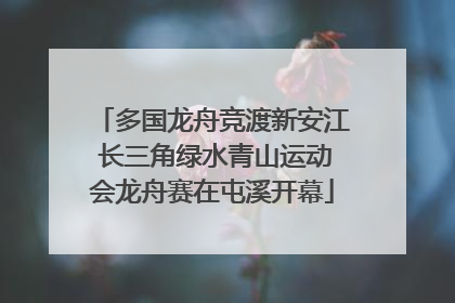多国龙舟竞渡新安江 长三角绿水青山运动会龙舟赛在屯溪开幕
