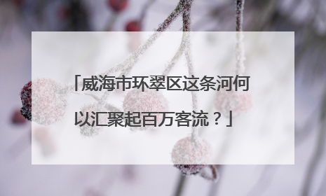 威海市环翠区这条河何以汇聚起百万客流？