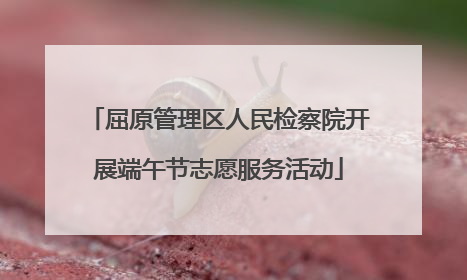 屈原管理区人民检察院开展端午节志愿服务活动