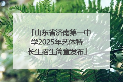 山东省济南第一中学2025年艺体特长生招生简章发布
