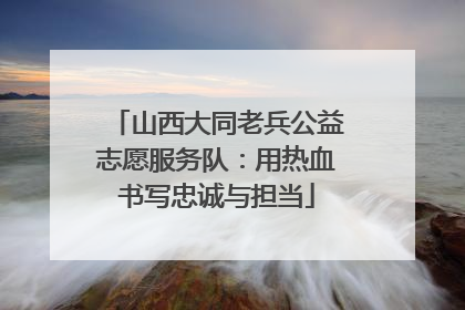 山西大同老兵公益志愿服务队：用热血书写忠诚与担当