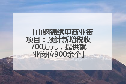山钢锦绣里商业街项目：预计新增税收700万元，提供就业岗位900余个