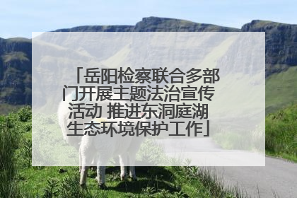 岳阳检察联合多部门开展主题法治宣传活动 推进东洞庭湖生态环境保护工作