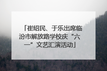 崔绍民、于乐出席临汾市解放路学校庆“六一”文艺汇演活动