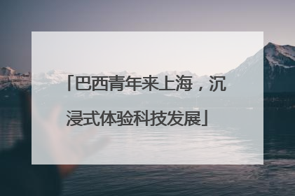 巴西青年来上海，沉浸式体验科技发展
