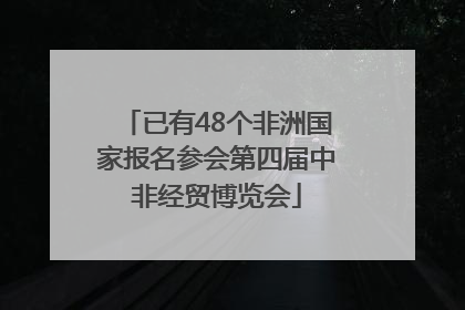 已有48个非洲国家报名参会第四届中非经贸博览会