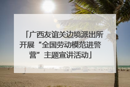 广西友谊关边境派出所开展“全国劳动模范进警营”主题宣讲活动