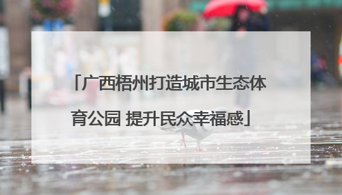 广西梧州打造城市生态体育公园 提升民众幸福感