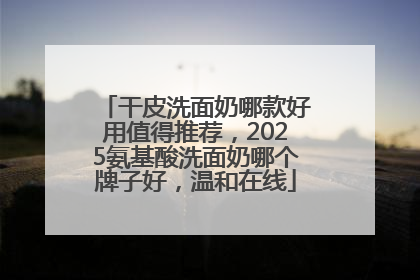 干皮洗面奶哪款好用值得推荐，2025氨基酸洗面奶哪个牌子好，温和在线