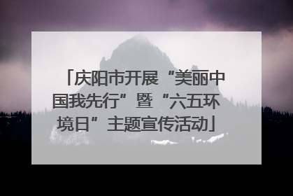 庆阳市开展“美丽中国我先行”暨“六五环境日”主题宣传活动