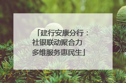 建行安康分行：社银联动聚合力 多维服务惠民生