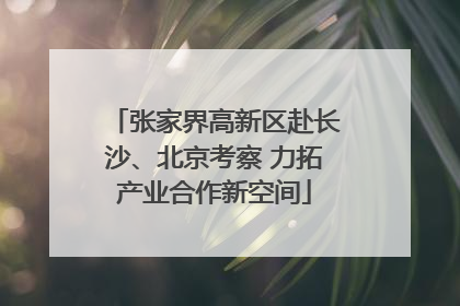 张家界高新区赴长沙、北京考察 力拓产业合作新空间
