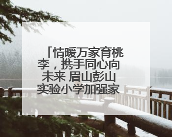 情暖万家育桃李，携手同心向未来 眉山彭山实验小学加强家校沟通