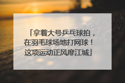 拿着大号乒乓球拍，在羽毛球场地打网球！这项运动正风靡江城
