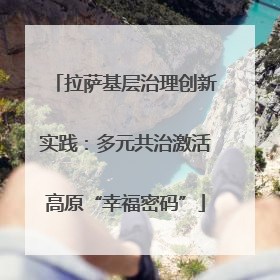 拉萨基层治理创新实践：多元共治激活高原“幸福密码”