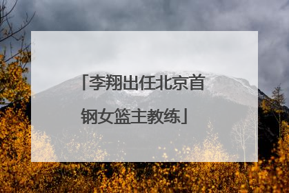 李翔出任北京首钢女篮主教练
