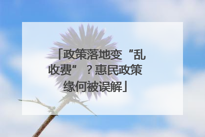 政策落地变“乱收费”？惠民政策缘何被误解