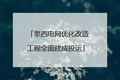 攀西电网优化改造工程全面建成投运